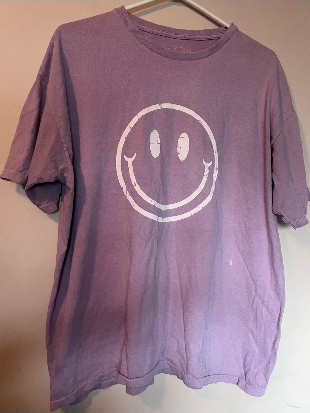 Antistar Purple Casual Crewneck Short-Sleeve T-Shirt